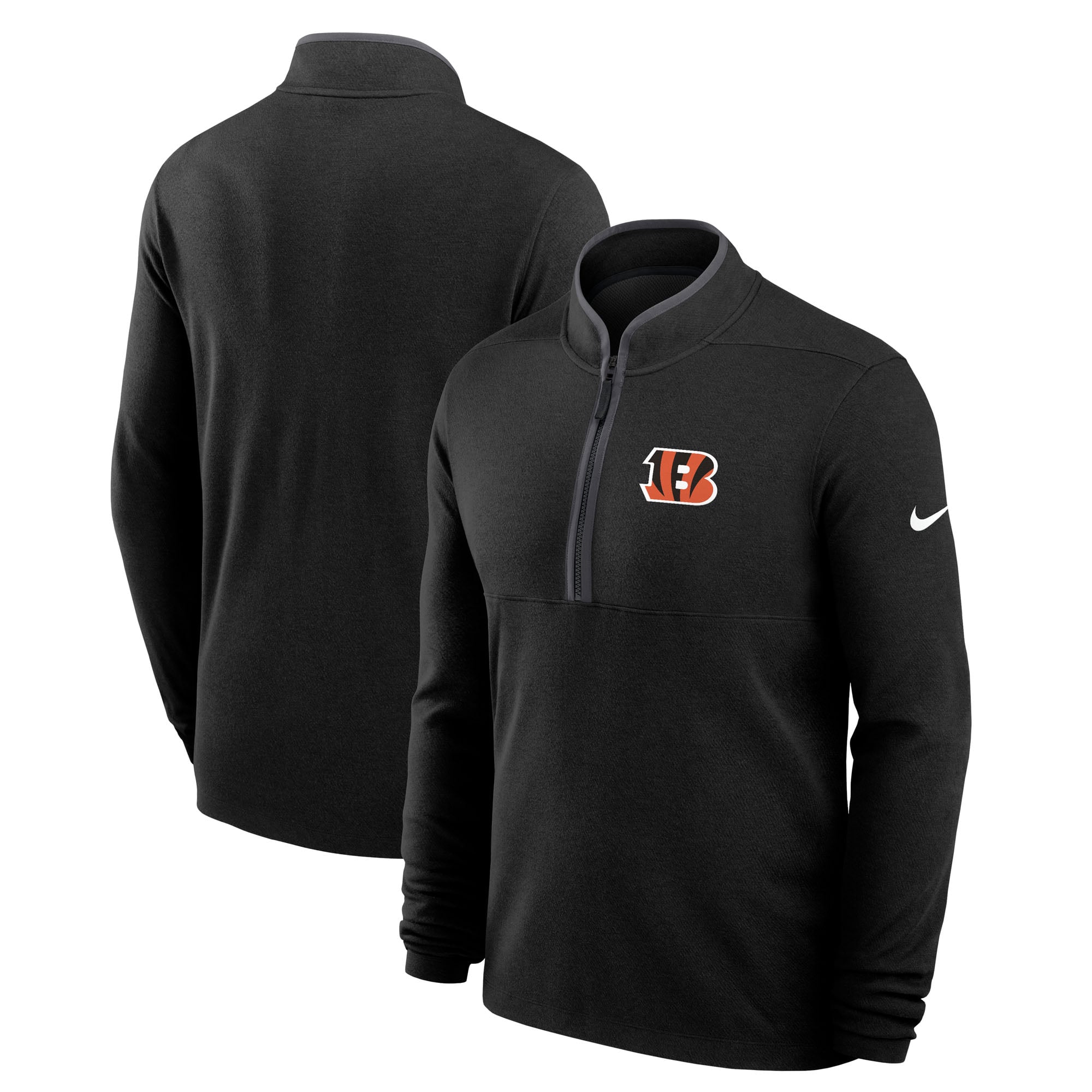 Men's Nike Black Cincinnati Bengals Primetime Victory Dri-FIT Half-Zip Pullover